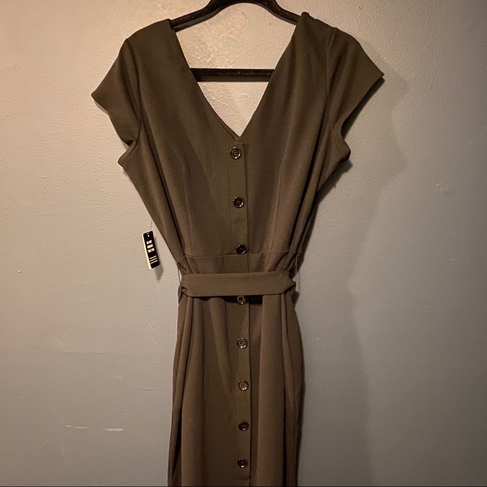 Black belted midi dress from Express . NWT . S XL